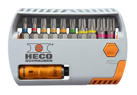 Bilde fra Bitsset - HECO-Bit-Selector, HECO (Torx) - driv, med fargeringer, 11 deler