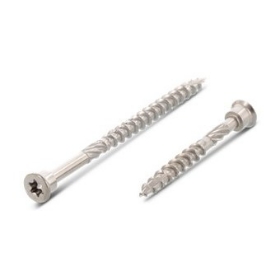 Bilde av Treskrue / terrasseskrue TBS - Drill, sylindrisk hode, fiberCUT, skaftfres, rustfritt C1 (1.4006 ), Torx, 4,0 - 5,0